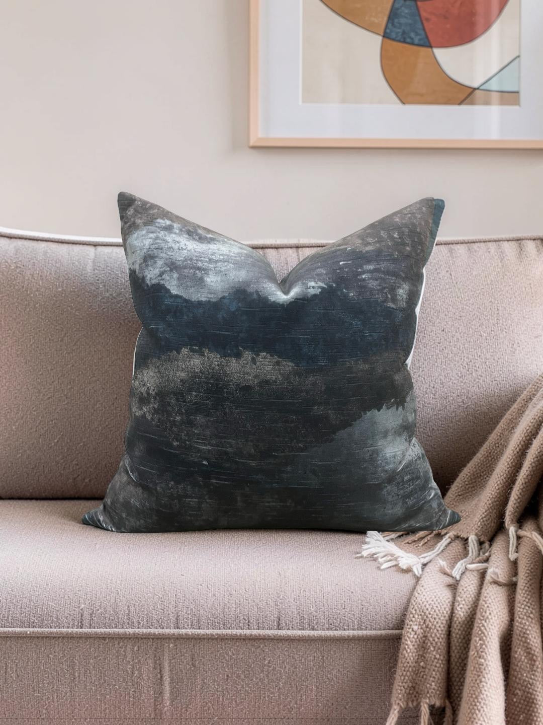 Decorative Pillow Panorama Lapis 22x22" Knife Edge Cover
