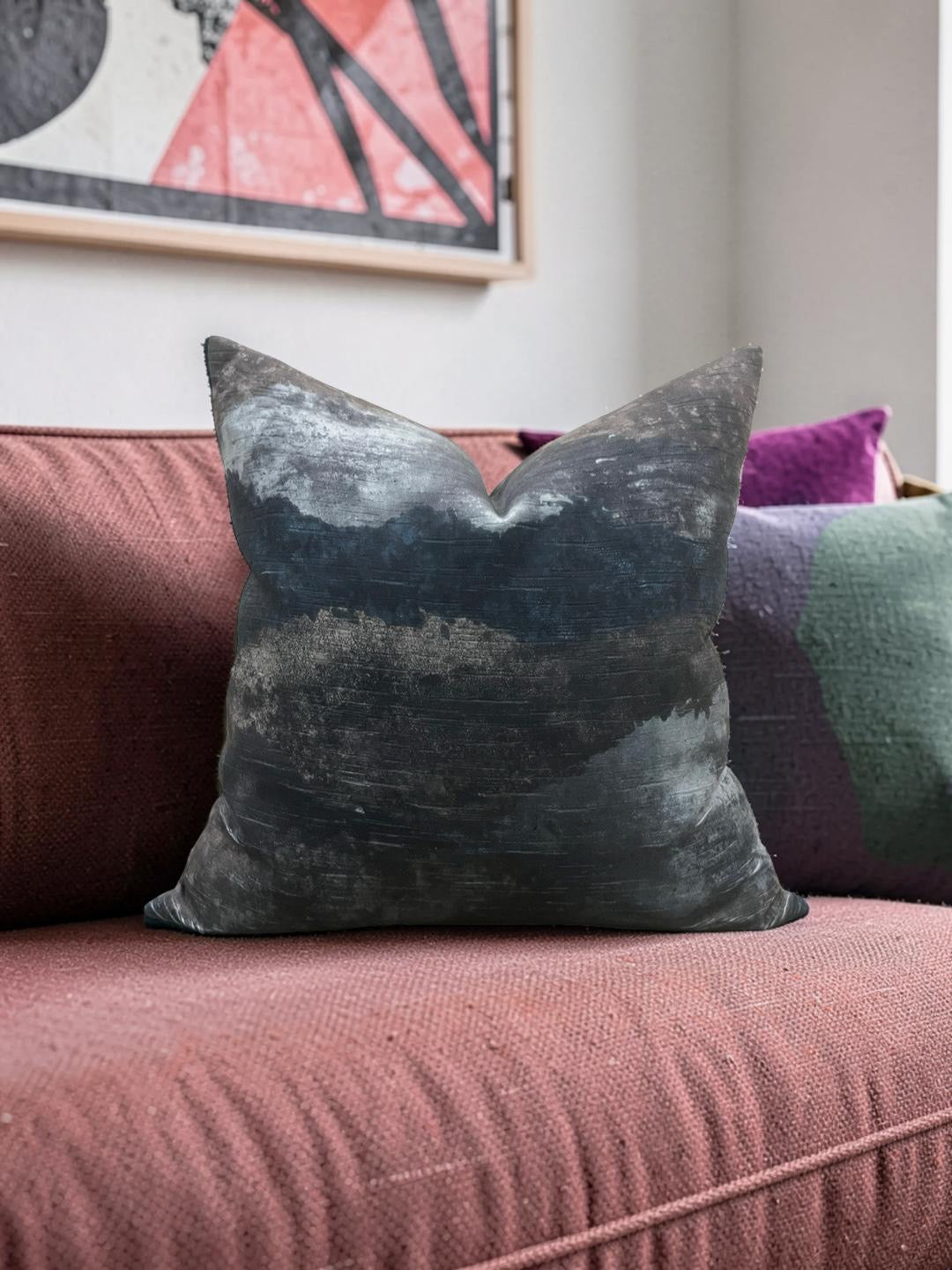 Decorative Pillow Panorama Lapis 22x22" Knife Edge Cover
