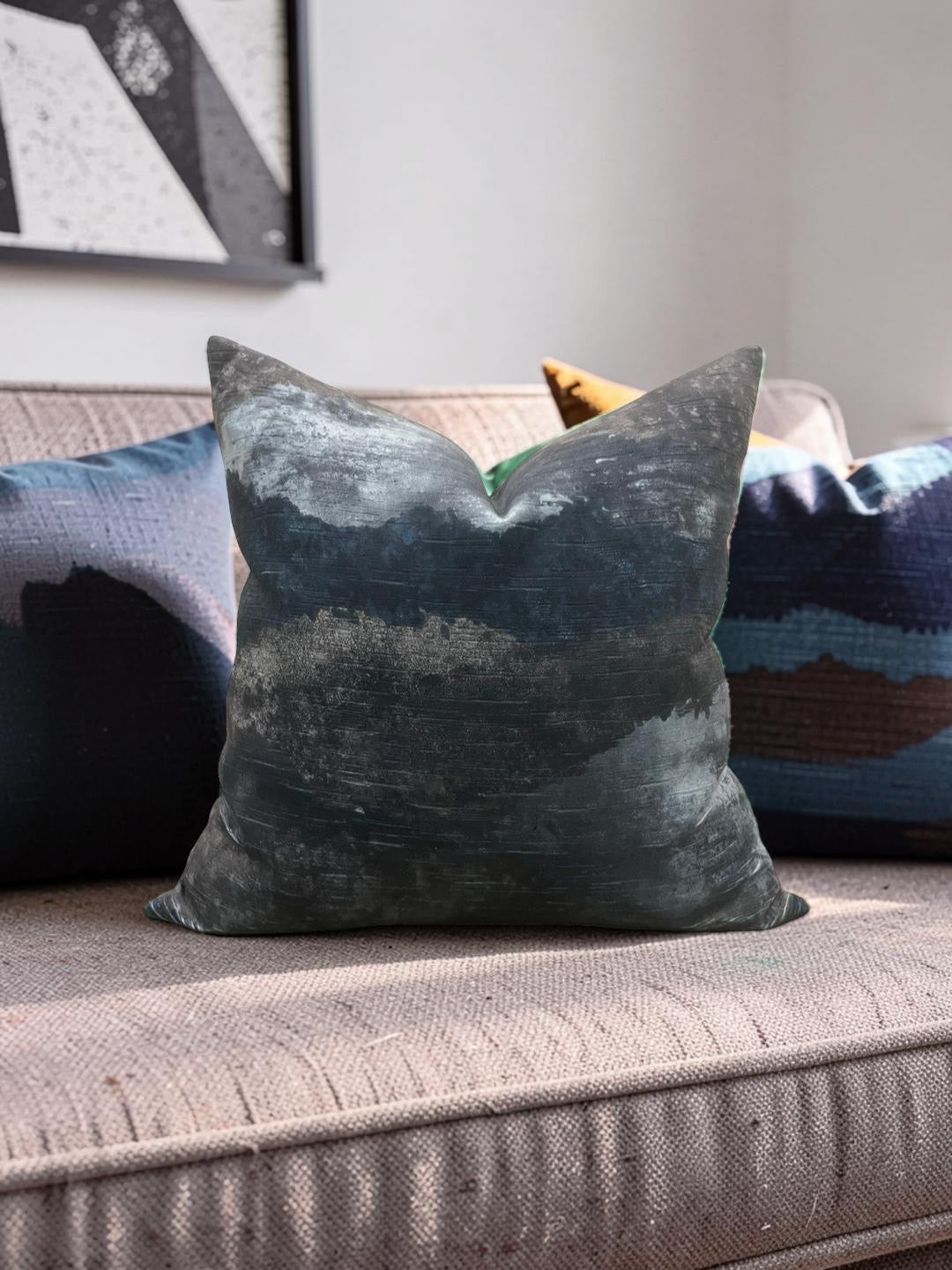 Decorative Pillow Panorama Lapis 22x22" Knife Edge Cover