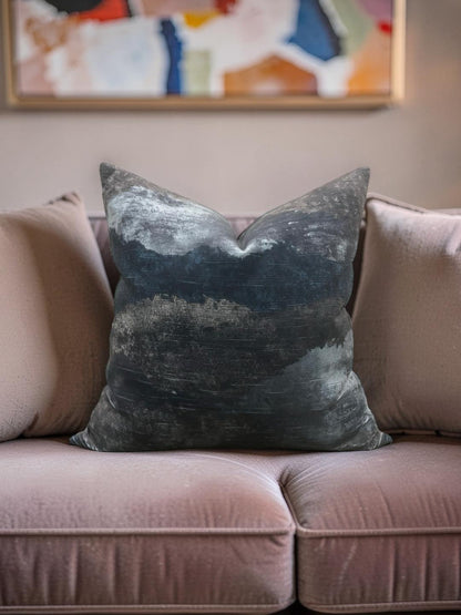 Decorative Pillow Panorama Lapis 22x22" Knife Edge Cover