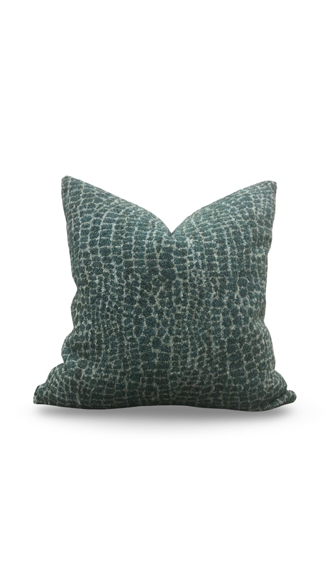 Decorative Pillow Basha Teal 22x22" Knife Edge Cover