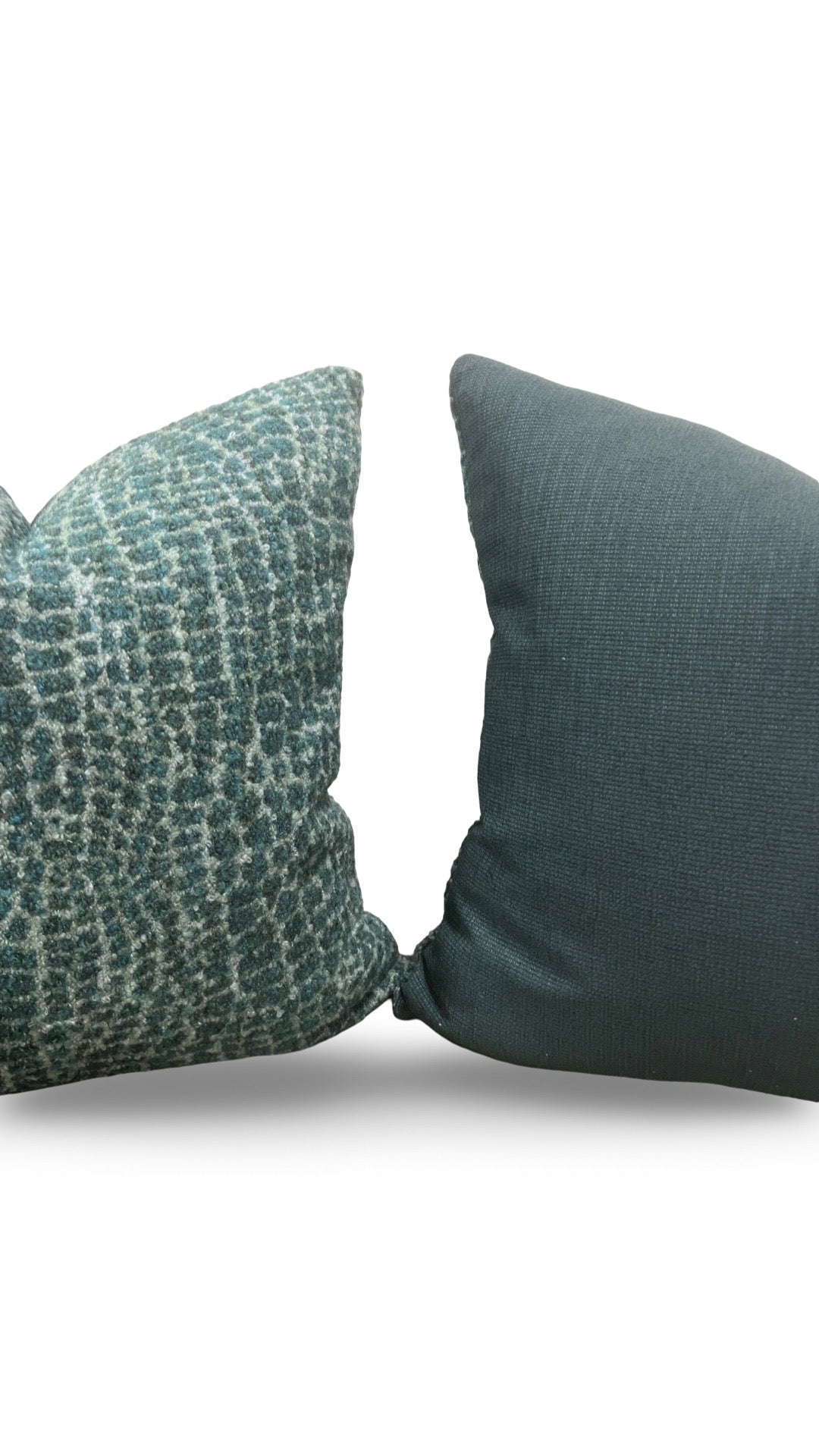 Decorative Pillow Basha Teal 22x22" Knife Edge Cover