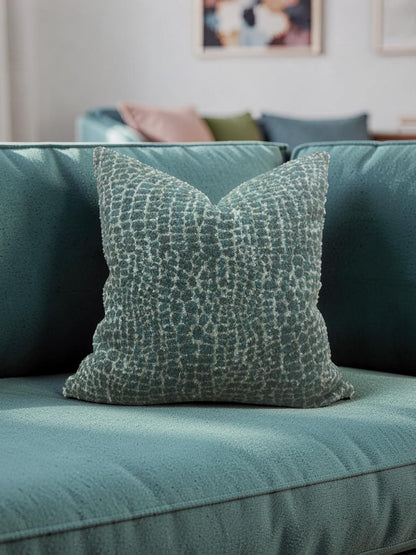 Decorative Pillow Basha Teal 22x22" Knife Edge Cover