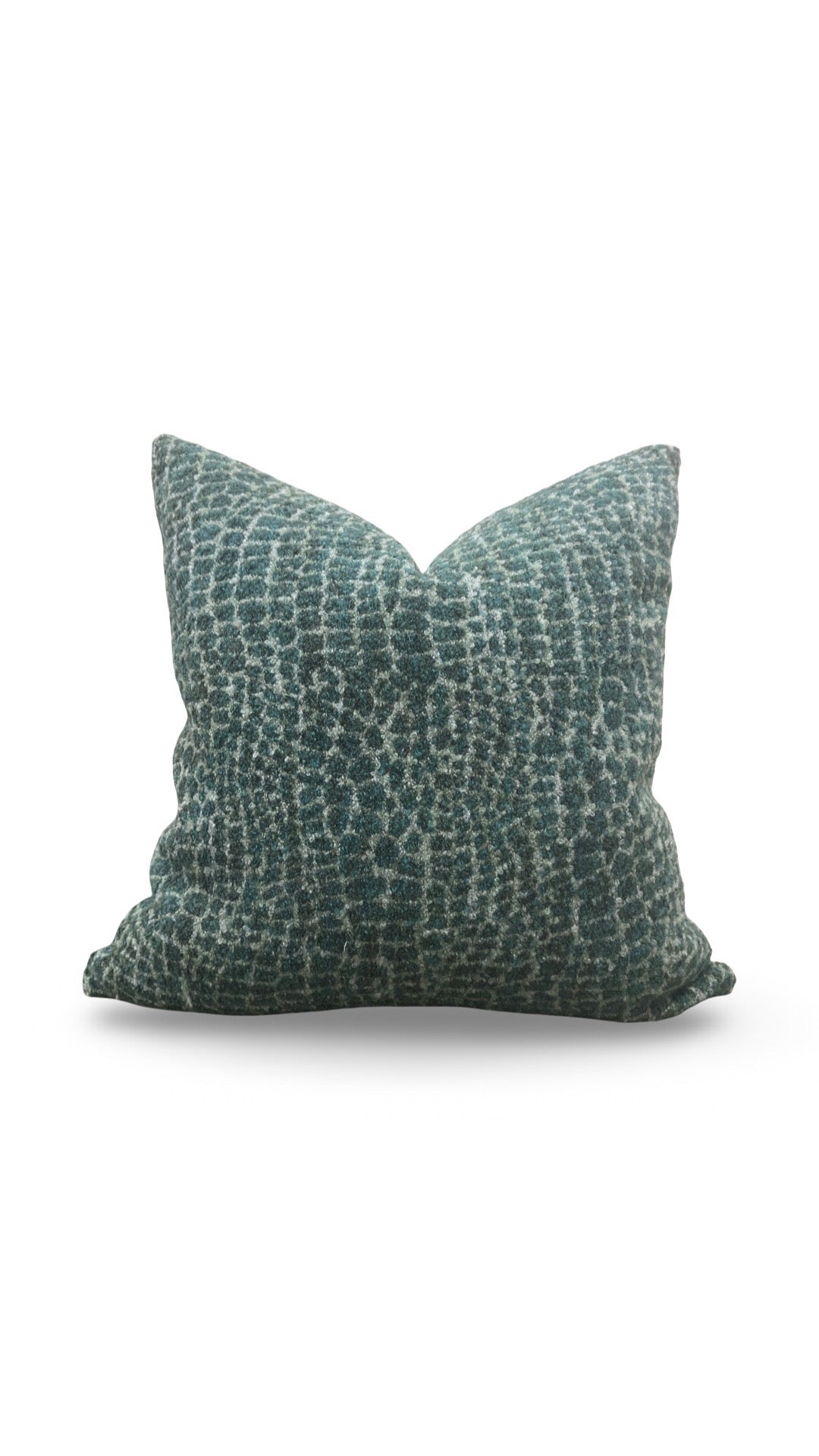 Decorative Pillow Basha Teal 22x22" Knife Edge Cover