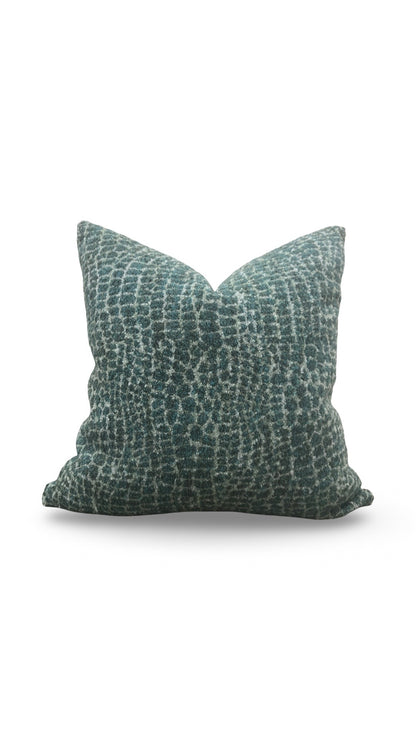 Decorative Pillow Basha Teal 22x22" Knife Edge Cover