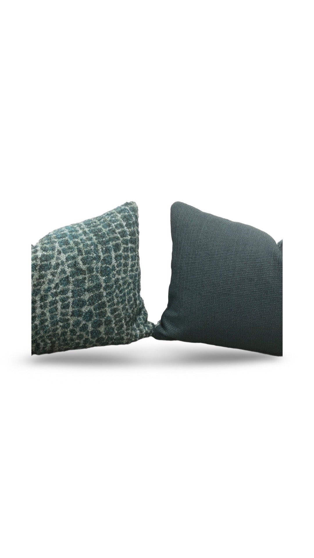 Lumbar Pillow Basha Teal 12x18" Knife Edge Cover
