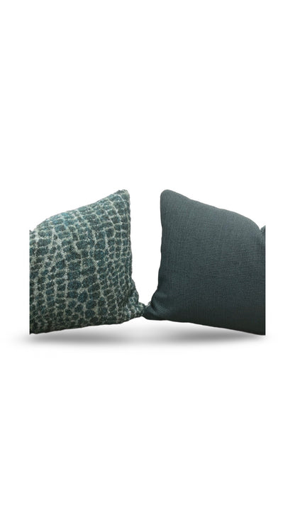 Lumbar Pillow Basha Teal 12x18" Knife Edge Cover