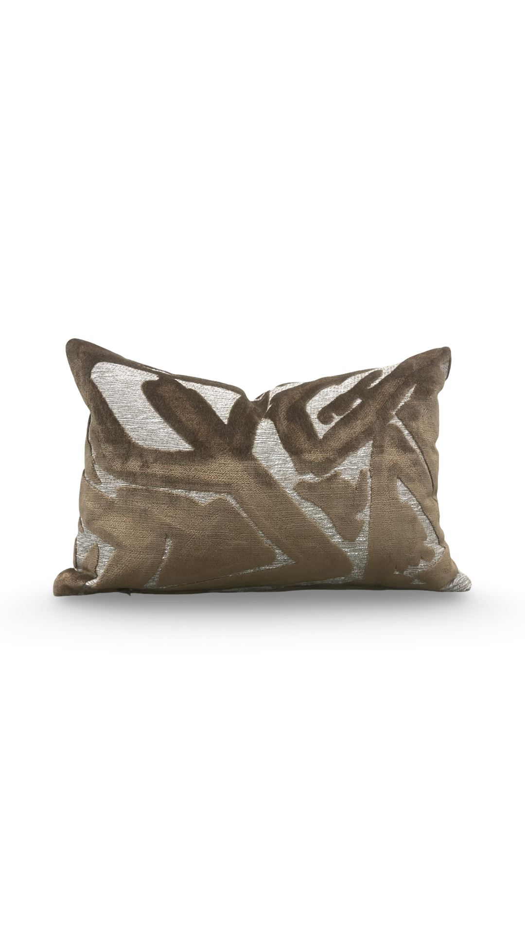 Decorative pillow with abstract pattern on a white background