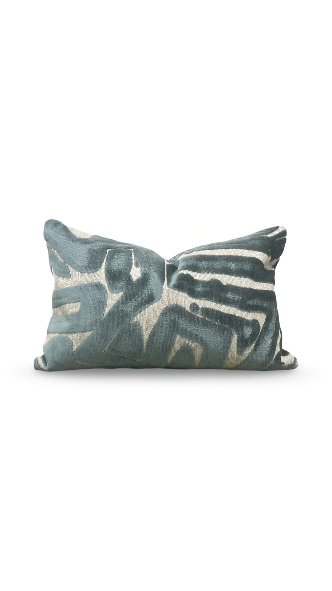 ACDC Teal 12X18" Knife Edge Decorative Lumbar Pillow