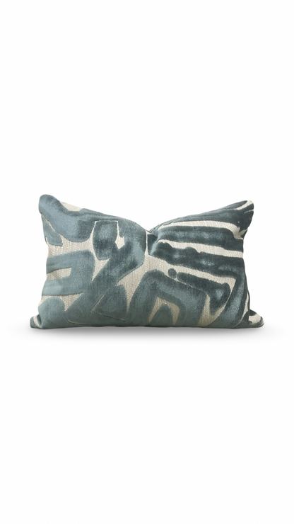 ACDC Teal 12X18" Knife Edge Decorative Lumbar Pillow