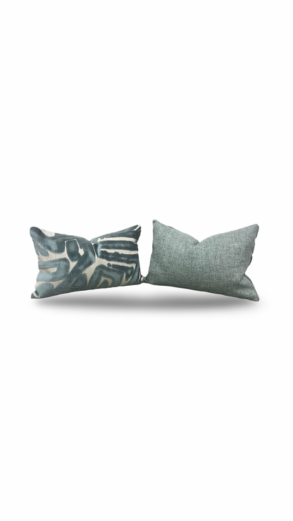 ACDC Teal 12X18" Knife Edge Decorative Lumbar Pillow