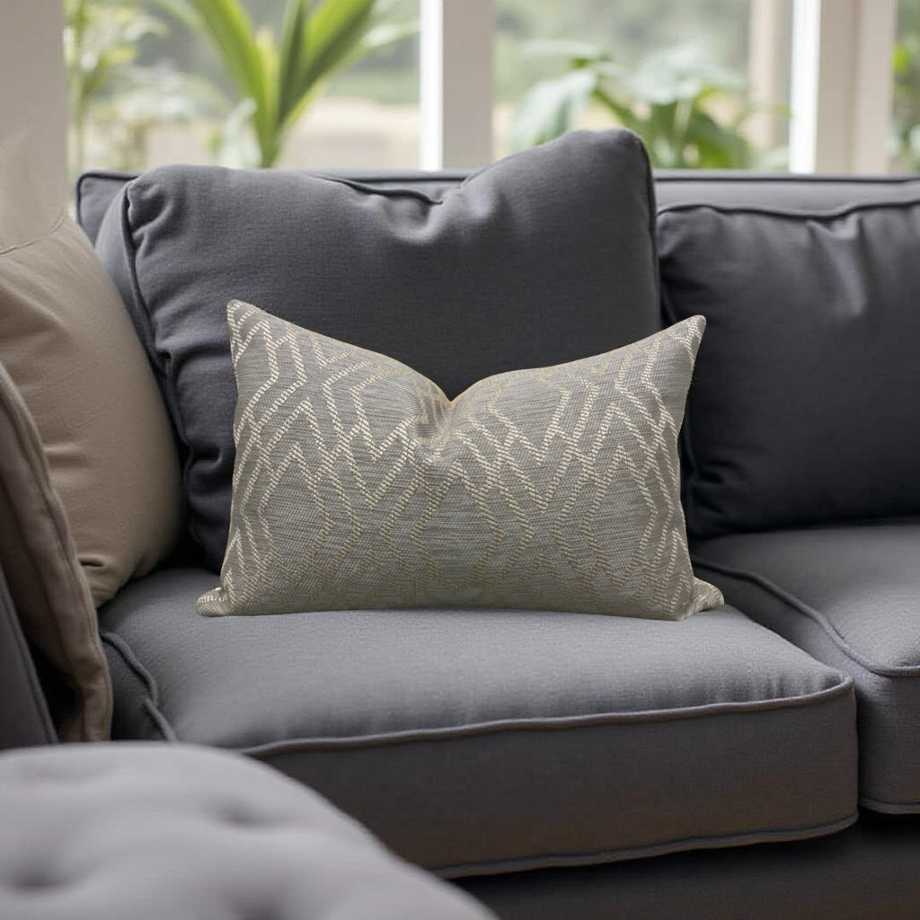 Lumbar Pillow Dana Taupe 12x18" Knife Edge Cover