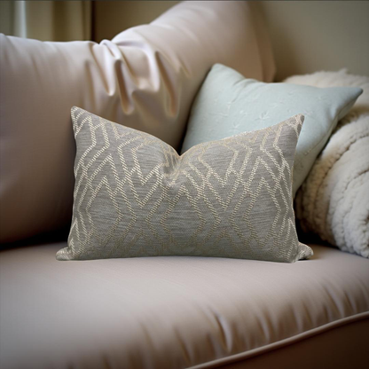 Lumbar Pillow Dana Taupe 12x18" Knife Edge Cover