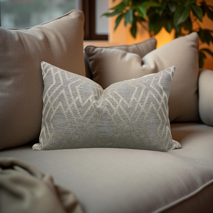 Lumbar Pillow Dana Taupe 12x18" Knife Edge Cover