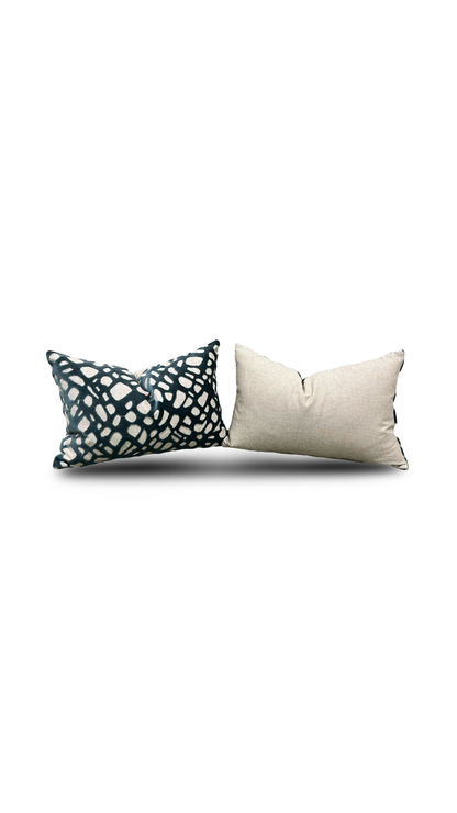 Tectonic Lake 12x18" Knife Edge Decorative Lumbar Pillow