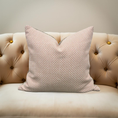 Designer Fabric Kiddo Coral 20x20" Knife Edge Decorative Throw Pillow
