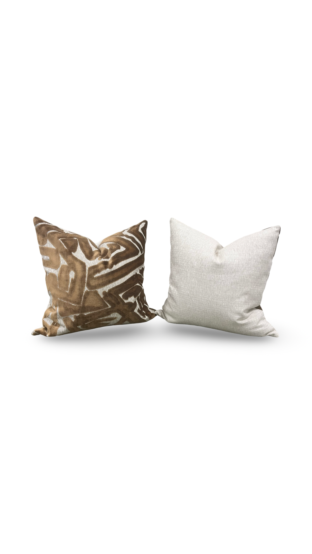 Designer Fabric ACDC Copper 22x22" Knife Edge Decorative Throw Pillow