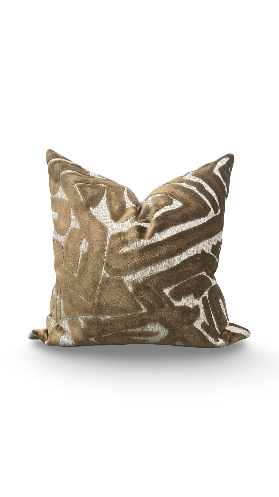 Designer Fabric ACDC Copper 22x22" Knife Edge Decorative Throw Pillow