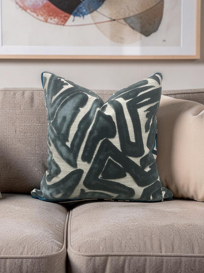 Decorative Pillow ACDC Teal 20x20" Knife Edge Cover
