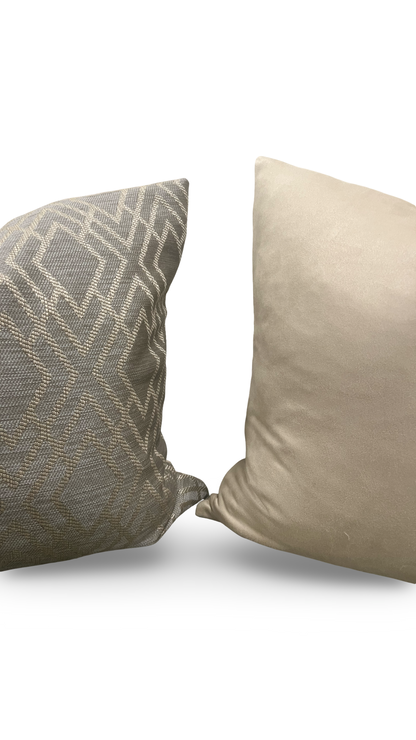 Decorative Pillow Dana Taupe 20x20" Knife Edge Throw Pillow