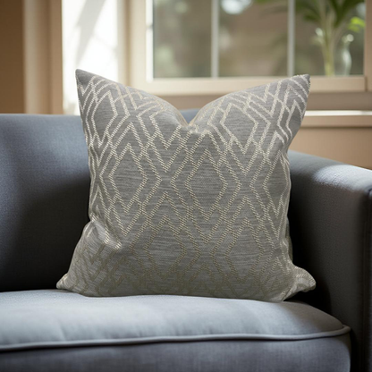 Decorative Pillow Dana Taupe 20x20" Knife Edge Throw Pillow