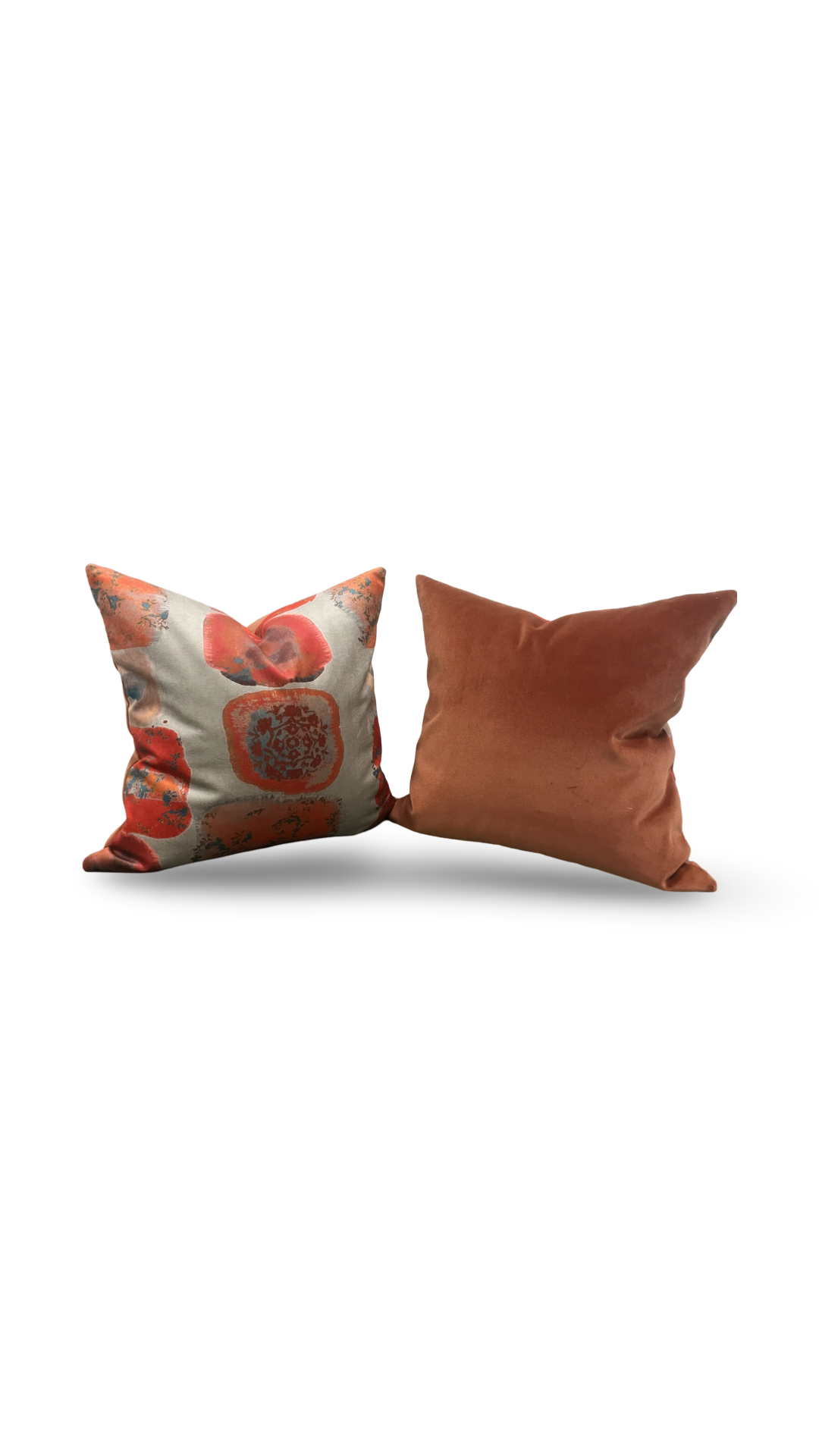 Designer Fabric Buckwheat Chinese Red 20x20" Knife Edge Decorative Throw Pillow
