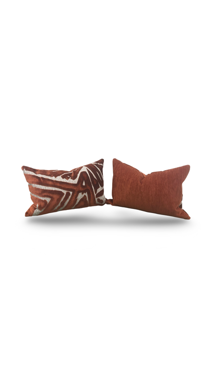 Luxury Pillow ACDC Spice Corduroy 12x18" Knife Edge Decorative Lumbar Pillow