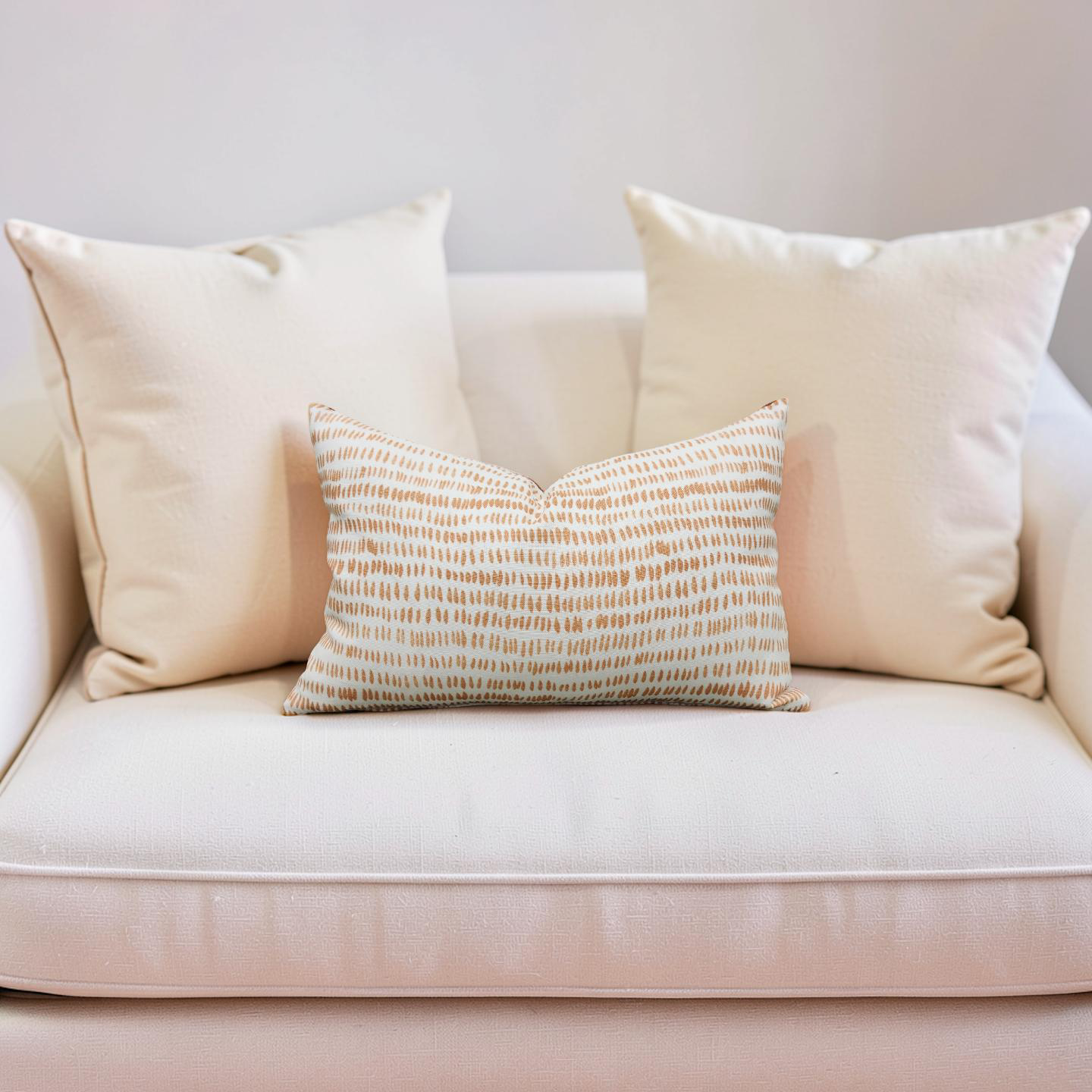 Lumbar Pillow Orange and Copper Dots 12x18" Knife Edge Cover