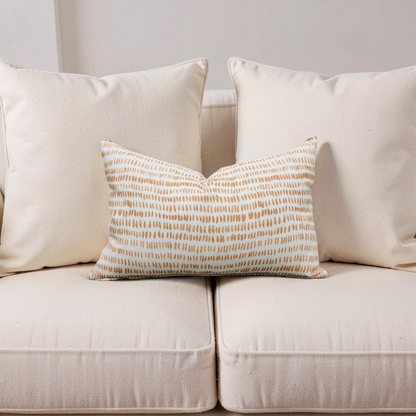 Lumbar Pillow Orange and Copper Dots 12x18" Knife Edge Cover