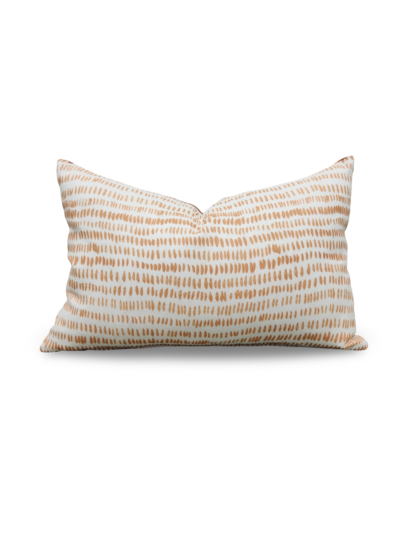 Lumbar Pillow Orange and Copper Dots 12x18" Knife Edge Cover