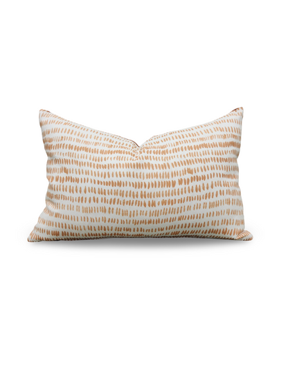 Lumbar Pillow Orange and Copper Dots 12x18" Knife Edge Cover