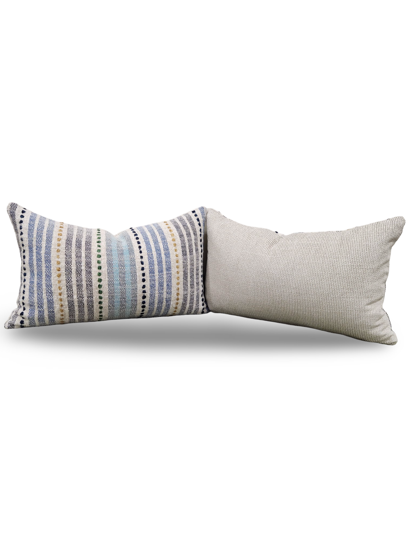 Osborne & Little Lumbar Pillow Espalier Azure 12x18" Knife Edge Cover
