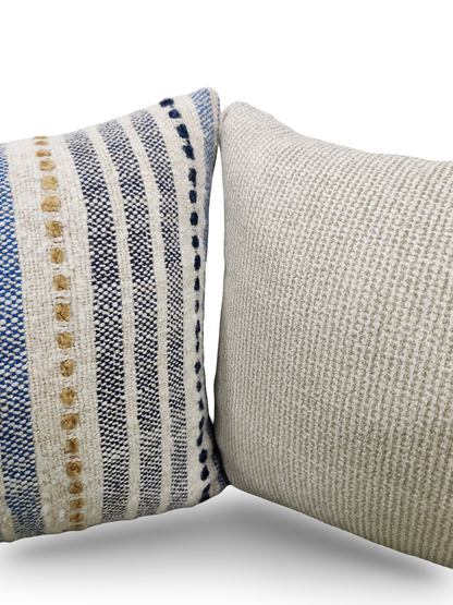 Osborne & Little Lumbar Pillow Espalier Azure 12x18" Knife Edge Cover