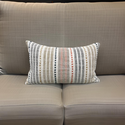 Empyrea Espalier Neutral 12x18" Knife Edge Decorative Lumbar Pillow