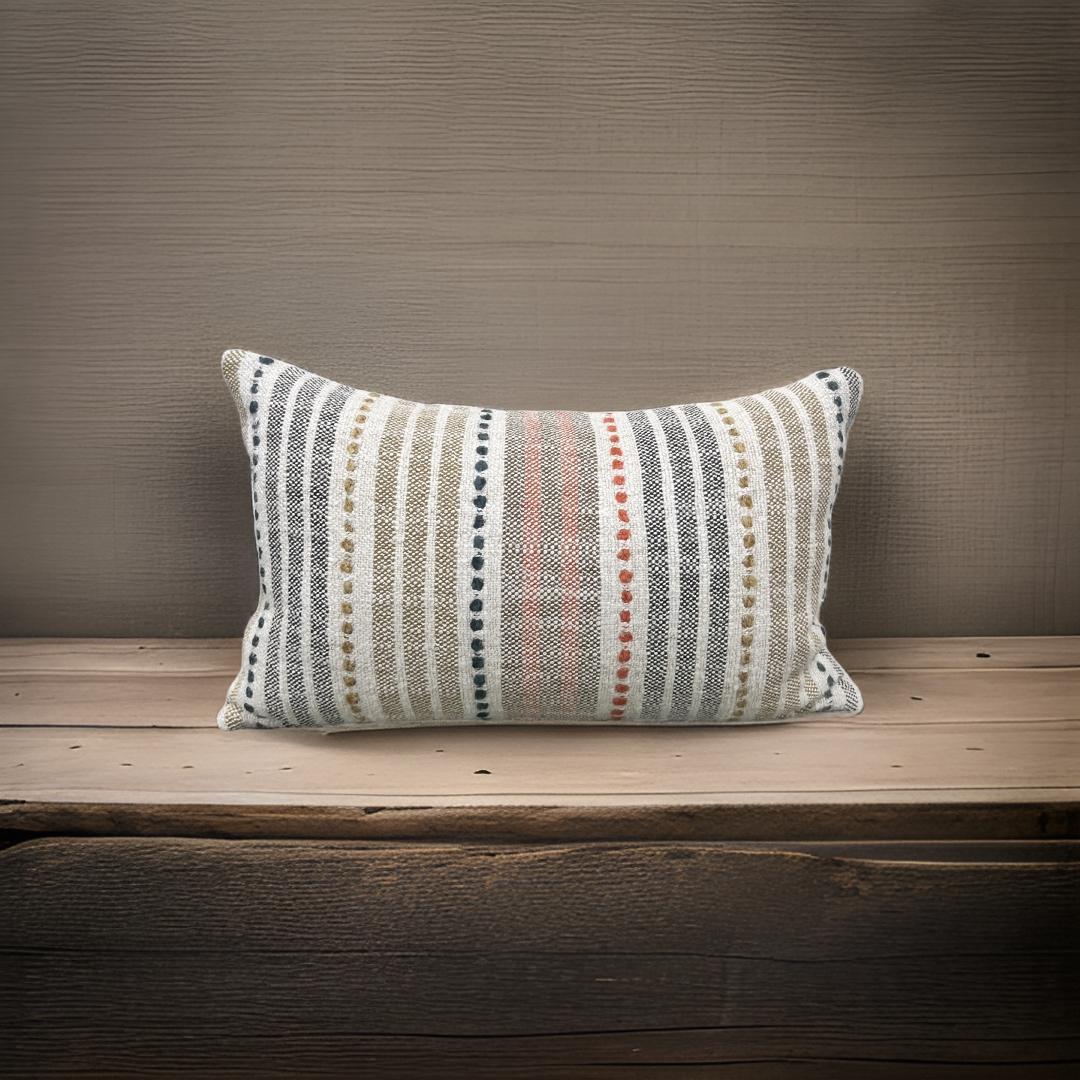 Empyrea Espalier Neutral 12x18" Knife Edge Decorative Lumbar Pillow