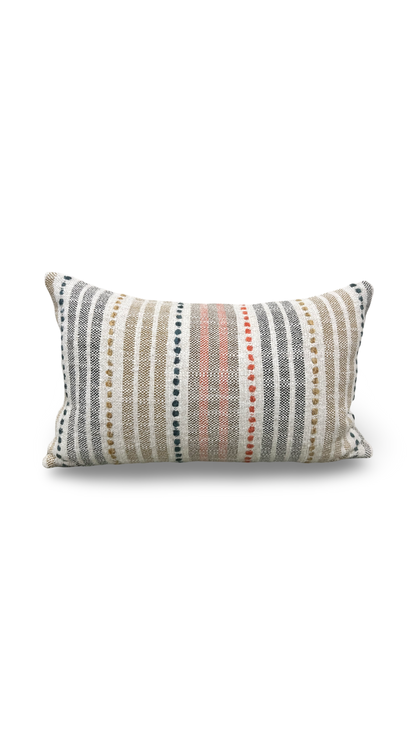 Empyrea Espalier Neutral 12x18" Knife Edge Decorative Lumbar Pillow