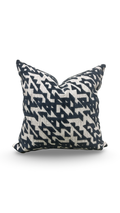 Tessellation Memo Midnight 22X22" Knife Edge Decorative Pillow