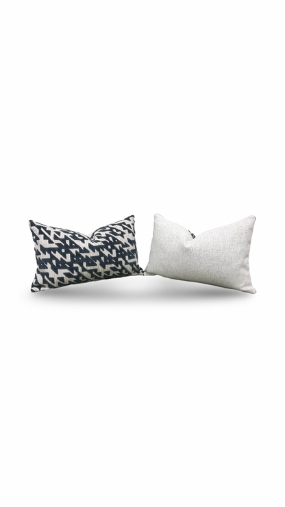Tessellation Memo Midnight 12X18" Knife Edge Decorative Pillow