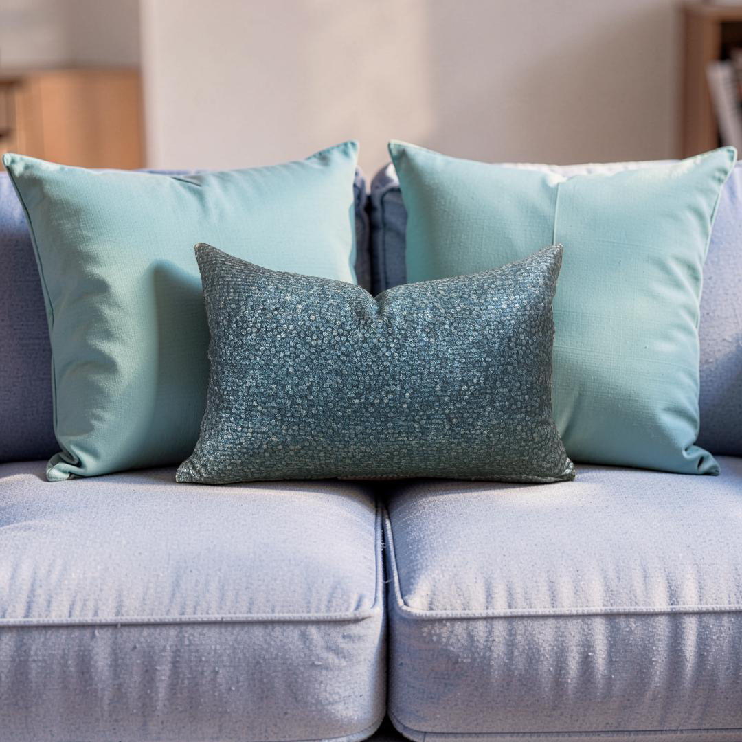 Lumbar Pillow Bead Up Ocean Mist 12x18" Knife Edge Cover