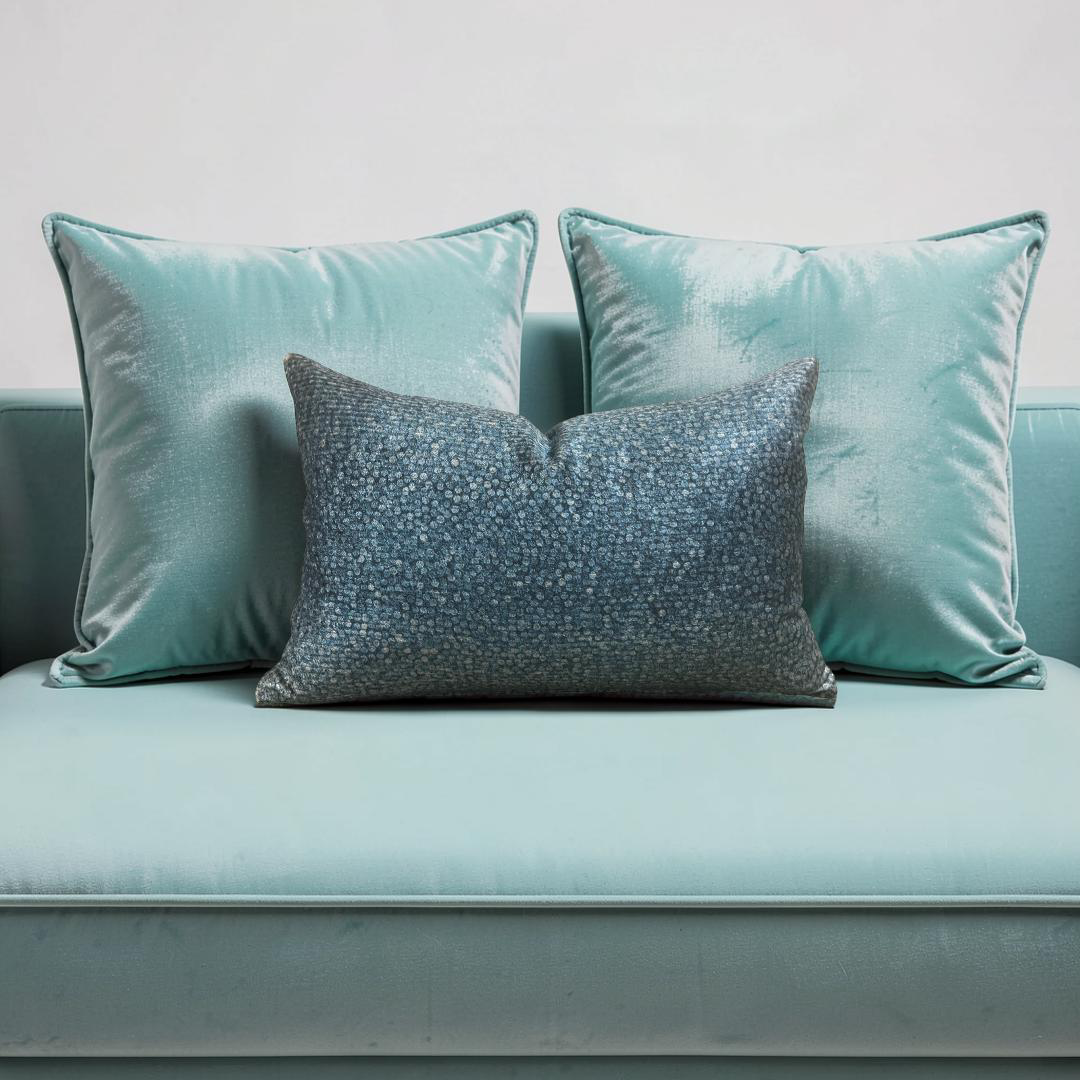 Lumbar Pillow Bead Up Ocean Mist 12x18" Knife Edge Cover