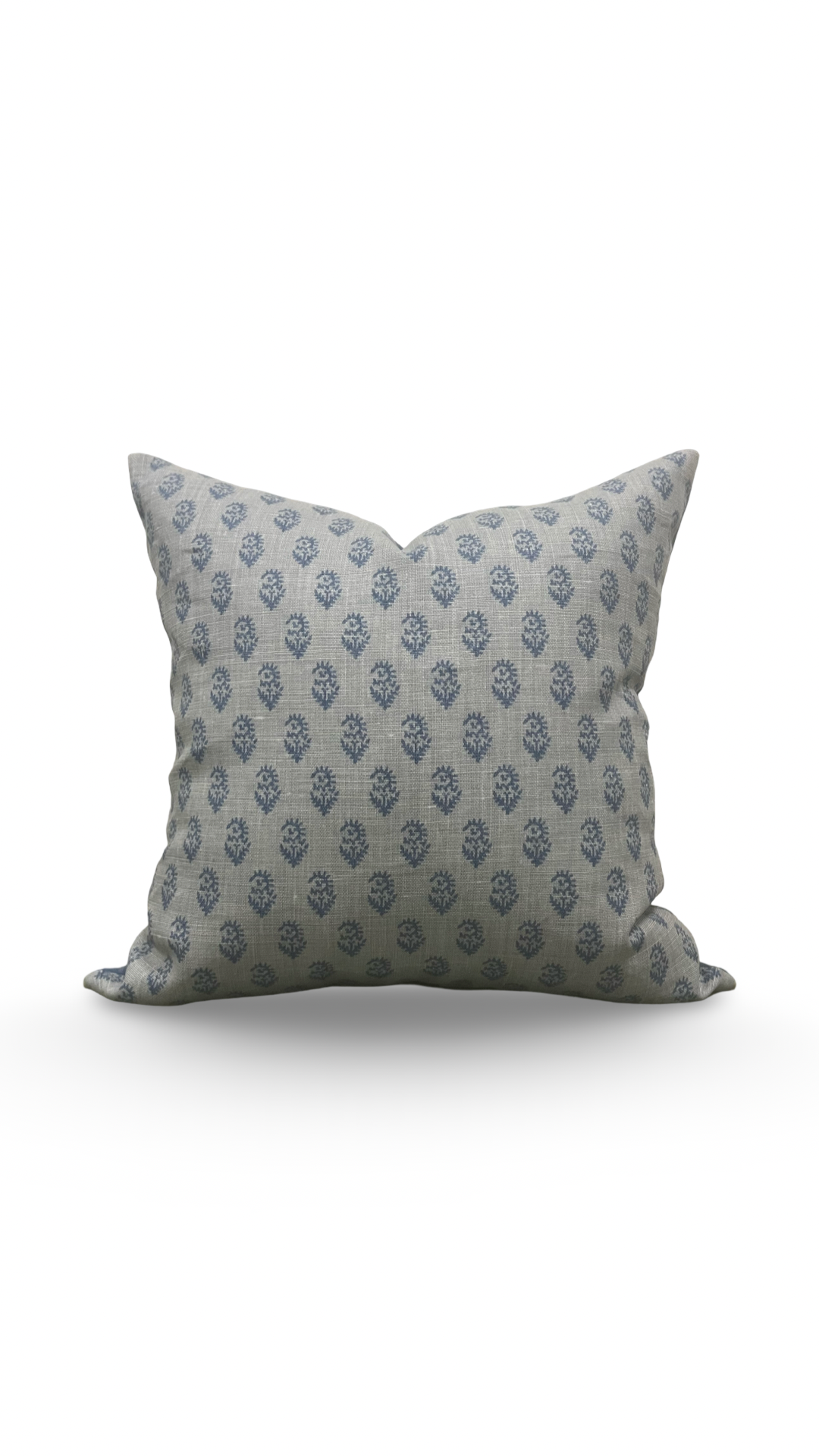 Peter Dunham Rajmata Tonal Mist Indigo 22x22" Knife Edge Decorative Throw Pillow