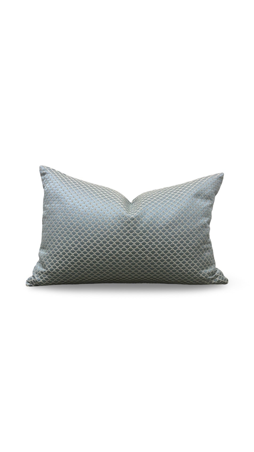 Pierre Frey Lumbar Pillow Okinawa Céleste 12x18" Knife Edge Cover