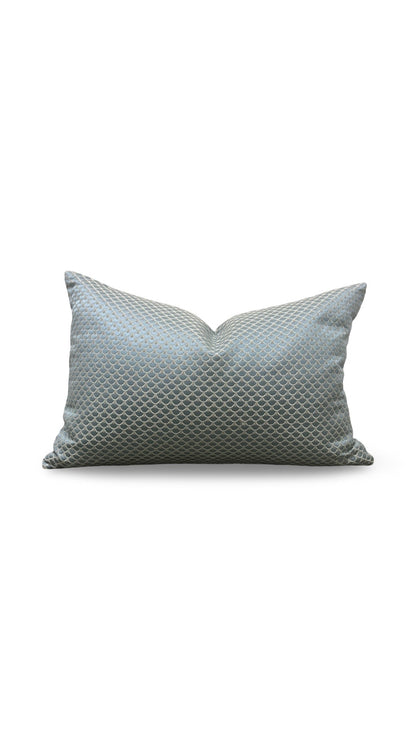 Pierre Frey Lumbar Pillow Okinawa Céleste 12x18" Knife Edge Cover