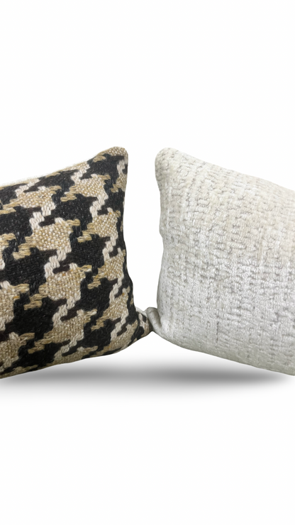 Designer Fabric Brigitte Camel 12x18" Knife Edge Decorative Lumbar Pillow