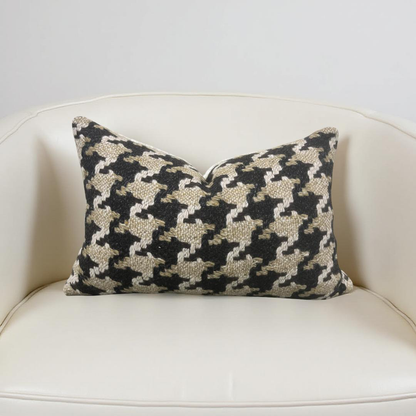 Designer Fabric Brigitte Camel 12x18" Knife Edge Decorative Lumbar Pillow