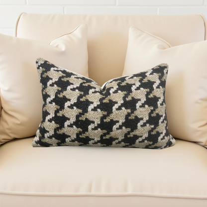Designer Fabric Brigitte Camel 12x18" Knife Edge Decorative Lumbar Pillow
