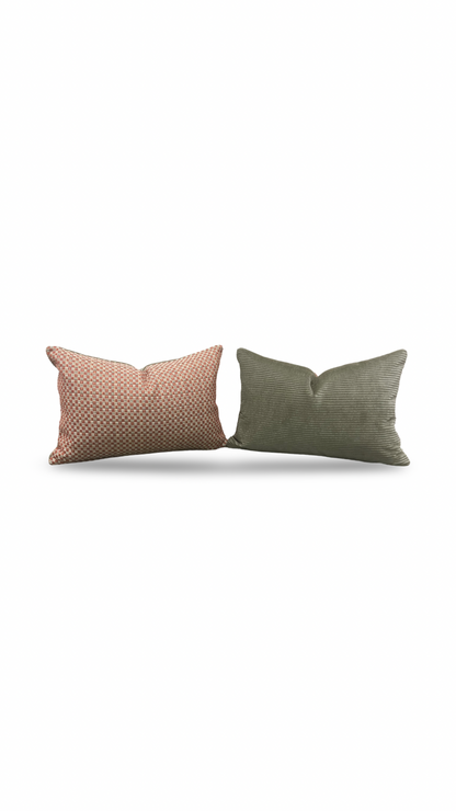 Pierre Frey Lumbar Pillow Calypso Figue 12x18" Knife Edge Cover