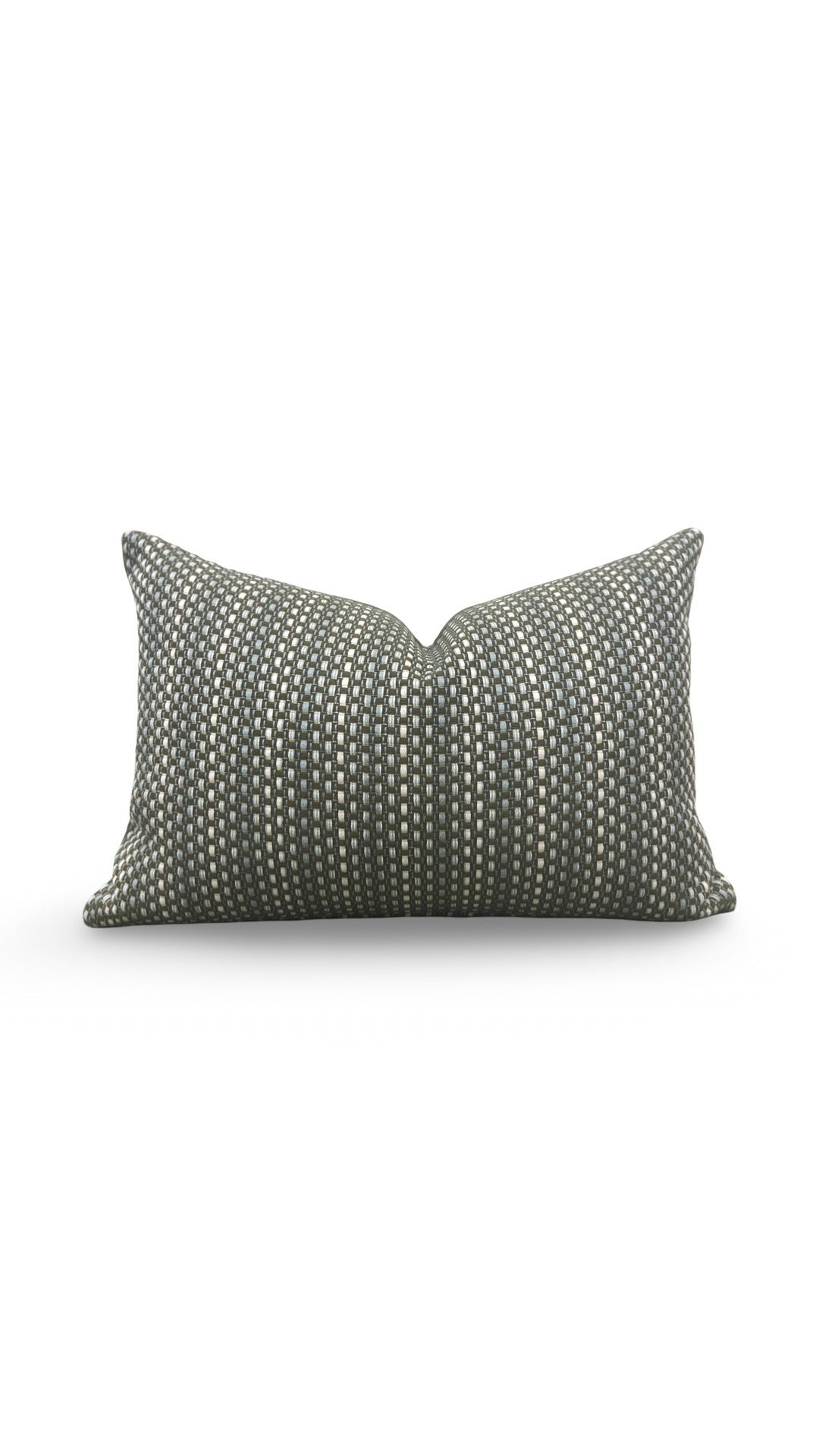 Pierre Frey Lumbar Pillow Moorea Kaki 12x18" Knife Edge Cover