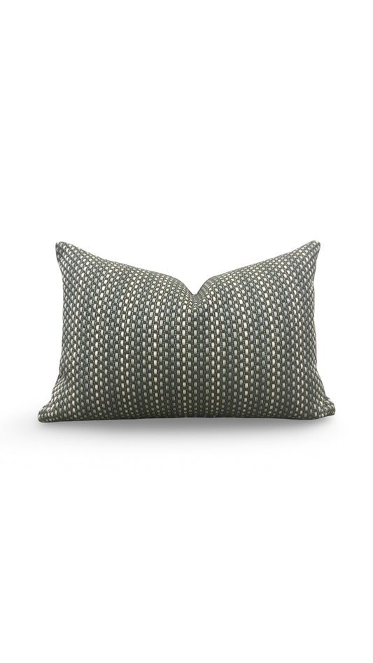 Pierre Frey Lumbar Pillow Moorea Kaki 12x18" Knife Edge Cover