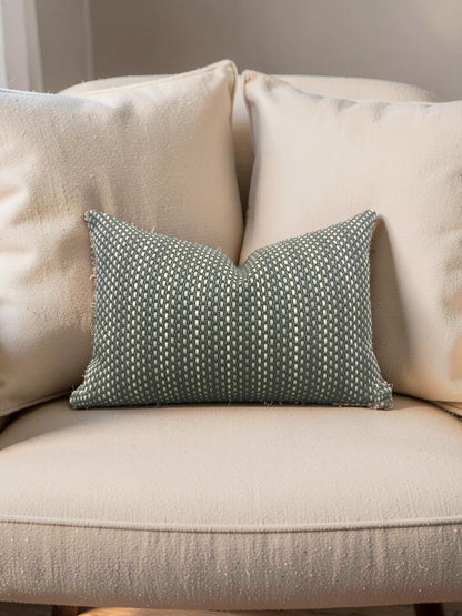 Pierre Frey Lumbar Pillow Moorea Kaki 12x18" Knife Edge Cover